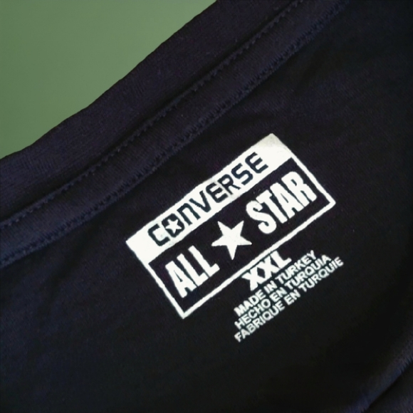 LikeNew Womens Chuck Taylor Converse Tee Black Converse All Star Tee XXL - Picture 3 of 7